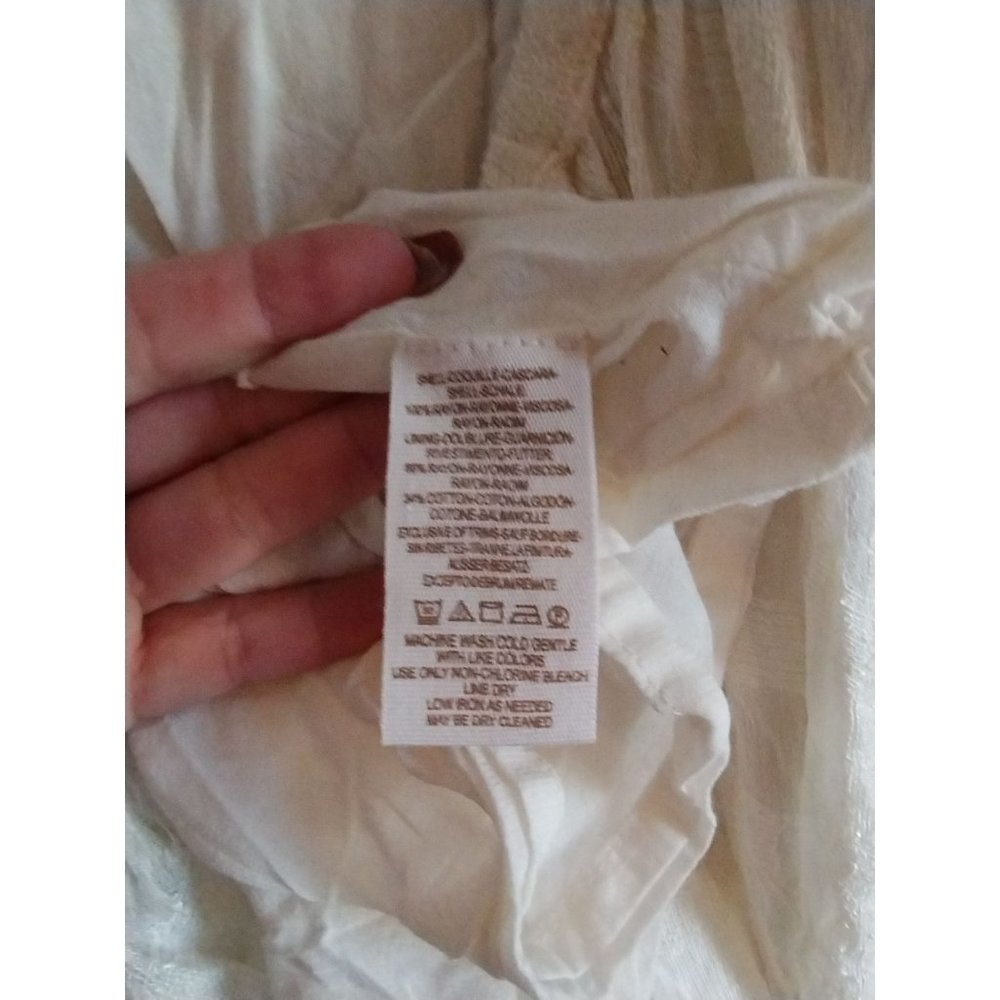 Free People Bohemian Cottagecore Cream Gentle Dreamer Dress Size Small - Picture 5 of 10